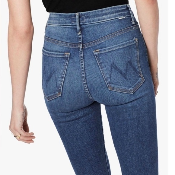 MOTHER High-Waisted “The Looker” Medium Wash Skinny Jeans SIZE 24 - Picture 3 of 13
